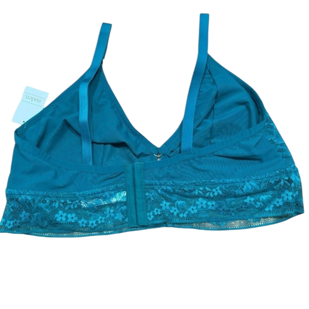 Women's Lace Bralette Teal 1X Nwt - Picture 3 of 5